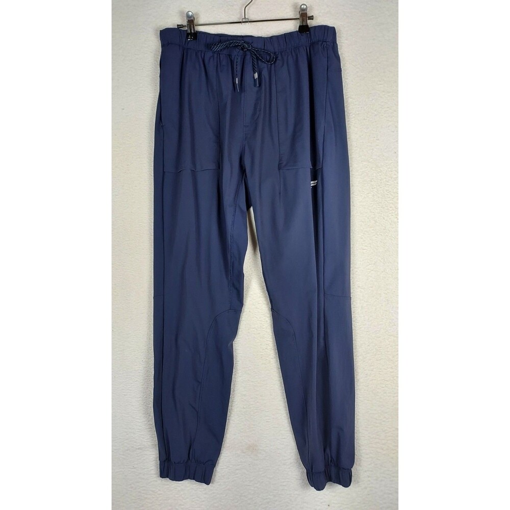 Fabletics Mens Jogger Pants Blue Athletic Training Drawstring Stretch 36x32